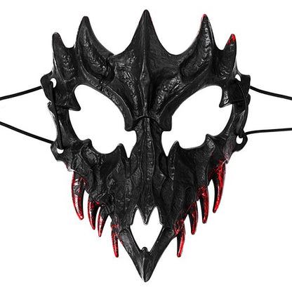 Boniskiss Dark Dragon & Yaksha Mask - Ghost Devil Mask for Halloween Carnival Venetian Masquerade