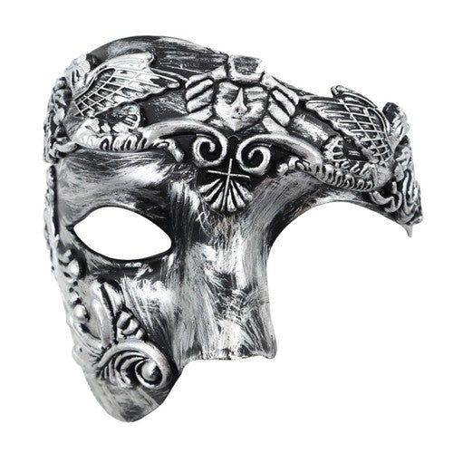 Boniskiss Men's Phantom Of The Opera Mask - Half Face Venetian Costume Masks for  Masquerade