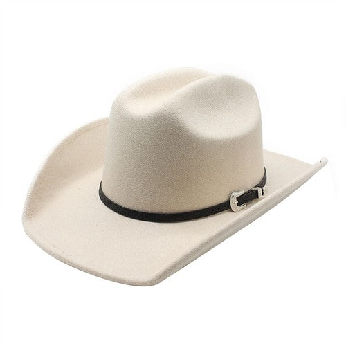 Chapeau Fedora classique de cow-boy/cowgirl avec ceinture - Boniskiss