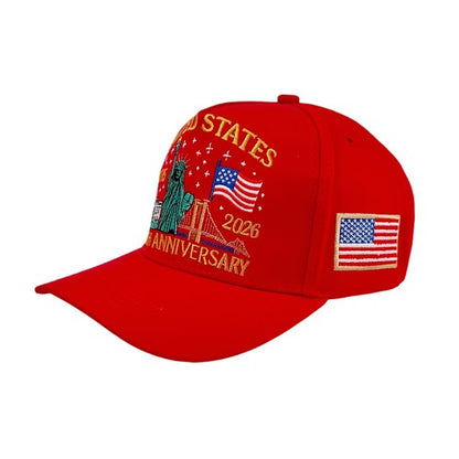 250th Anniversary of America Baseball Cap Statue of Liberty American Flag Hat | Size L-XL - Boniskiss