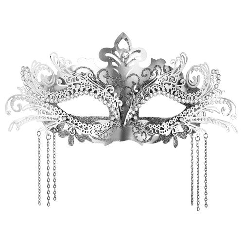 Boniskiss Women's Tassel Mask - Metal Rhinestones Venice Masks for Halloween Carnival Party Masquerade