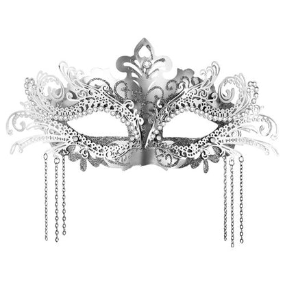 Boniskiss Women's Tassel Mask - Metal Rhinestones Venice Masks for Halloween Carnival Party Masquerade