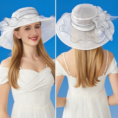 Chapeau bibi Derby à larges bords pour femme - Boniskiss
