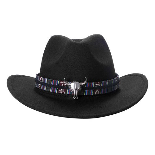 Chapeau Fedora classique de style western, en feutre, avec ceinture, idéal pour les activités de plein air et les cowboys - Boniskiss