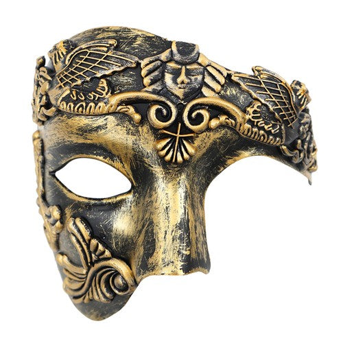 Boniskiss Men's Phantom Of The Opera Mask - Half Face Venetian Costume Masks for  Masquerade