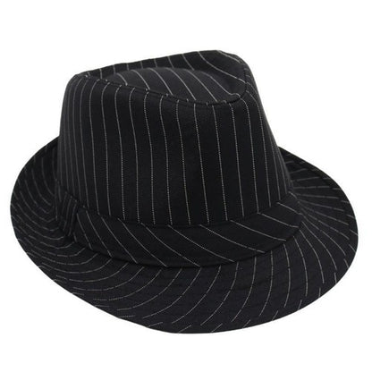 Manhattan Mafia Stripe Derby Hat - Boniskiss