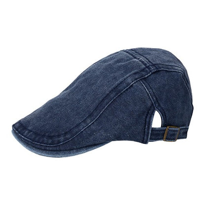 Denim Newsboy Beret Cap - Boniskiss