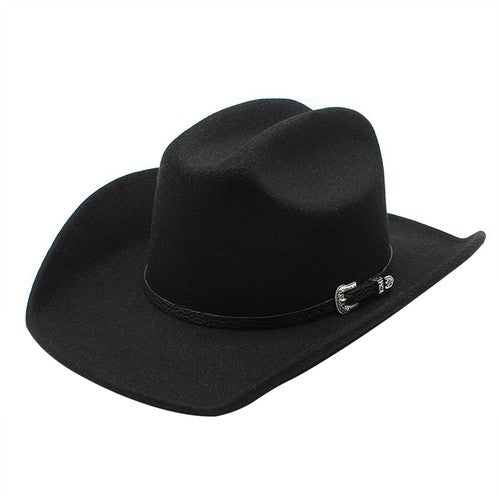 Chapeau Fedora classique de cow-boy/cowgirl avec ceinture - Boniskiss
