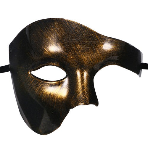 Boniskiss Men's Classic Phantom of The Opera Half Face Mask - Venetian Mardi Gras Masquerade Mask