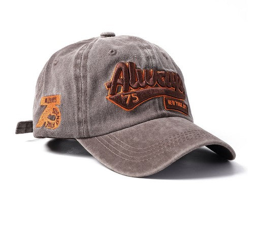 Casquette de baseball en denim brodée de l'alphabet - Boniskiss