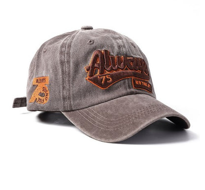 Casquette de baseball en denim brodée de l'alphabet - Boniskiss