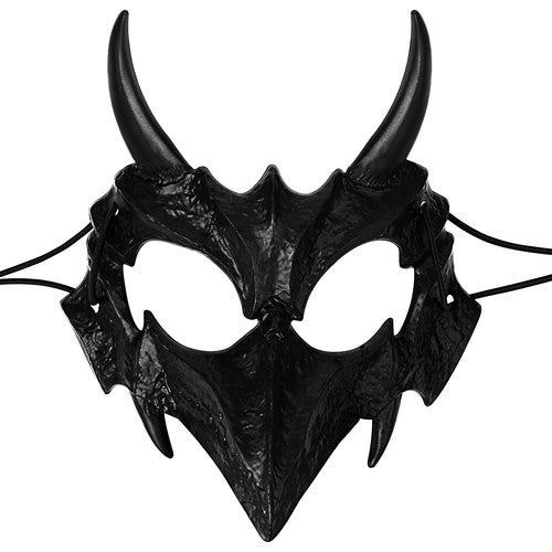 Boniskiss Dark Dragon & Yaksha Mask - Ghost Devil Mask for Halloween Carnival Venetian Masquerade