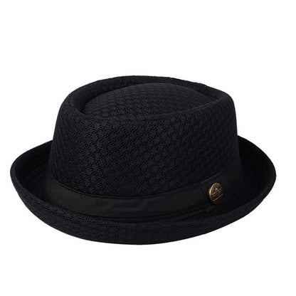 Soft Mesh Pork Pie Fedora Hat - Boniskiss