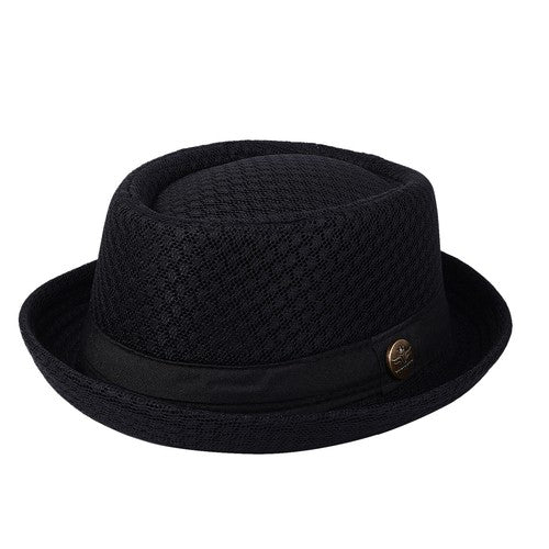 Soft Mesh Pork Pie Fedora Hat - Boniskiss