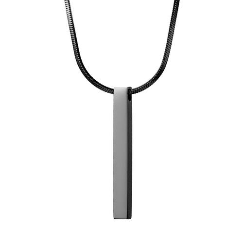 Customized Stainless Steel Bar Pendant Necklace - Boniskiss