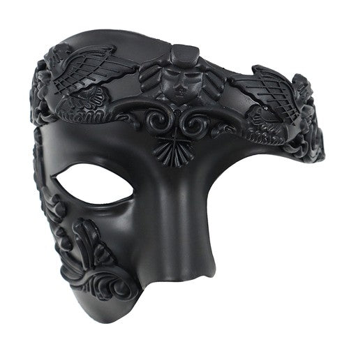 Boniskiss Men's Phantom Of The Opera Mask - Half Face Venetian Costume Masks for  Masquerade