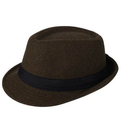 Men's Classic Manhattan Gangster Trilby Fedora Hat - Boniskiss