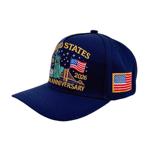 250th Anniversary of America Baseball Cap Statue of Liberty American Flag Hat | Size L-XL - Boniskiss