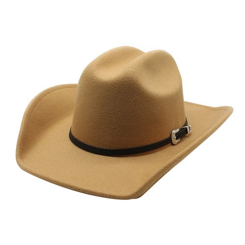 Chapeau Fedora classique de cow-boy/cowgirl avec ceinture - Boniskiss