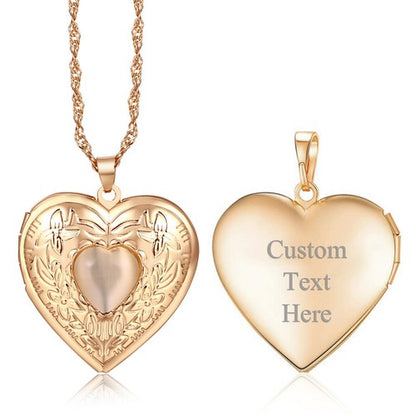 Customized Necklace Personalized Engraved Locket Pendant - Boniskiss