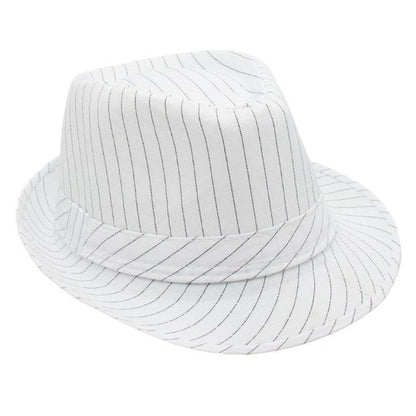 Manhattan Mafia Stripe Derby Hat - Boniskiss
