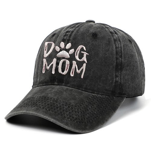 Casquette de baseball en denim délavé brodé, mélange de coton et coton, pour les amoureux des chiens - Boniskiss