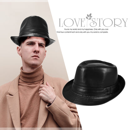 Chapeau Fedora classique style gangster, trilby à bords courts, Panama, casquette de jazz - Boniskiss