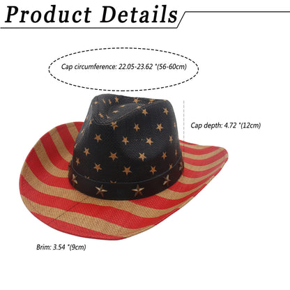 American Flag Cowboy Hat - Boniskiss