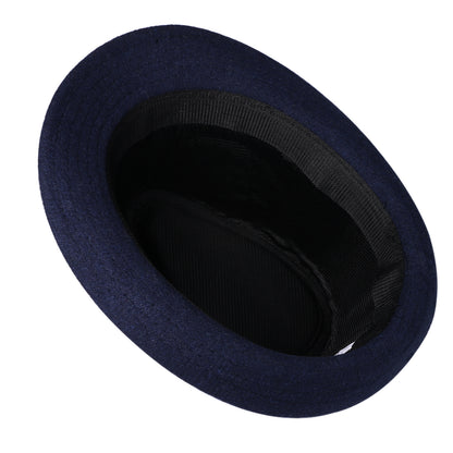 Blue Classic Derby Style Short Brim Trilby Hat | Size L - Boniskiss