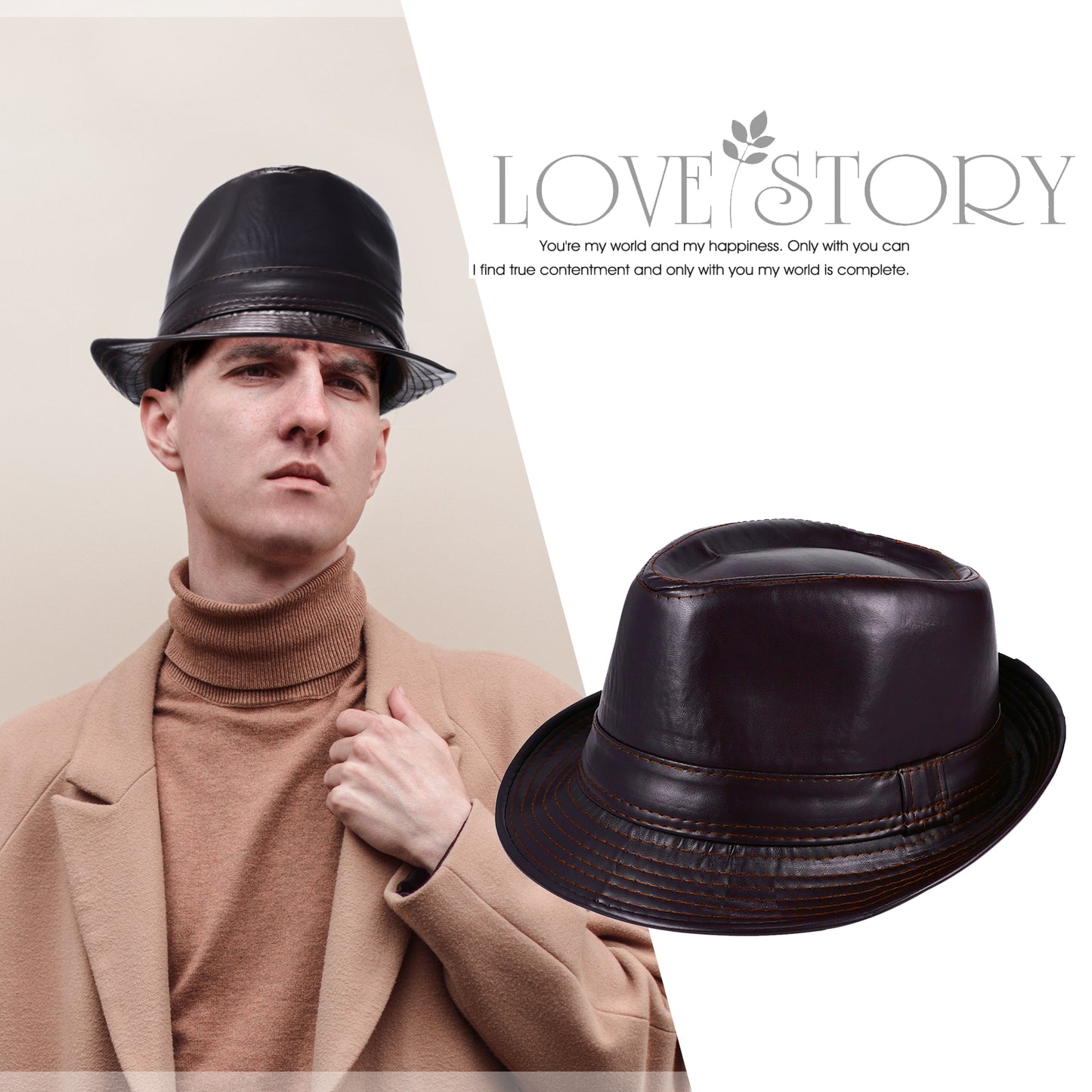 Chapeau Fedora classique style gangster, trilby à bords courts, Panama, casquette de jazz - Boniskiss