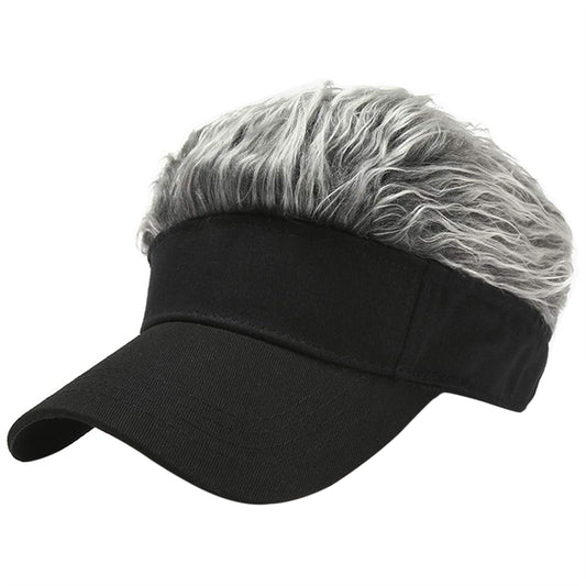 Fake Hairs-Funny Sun Hats Novelty Baseball Wig Cap - Boniskiss