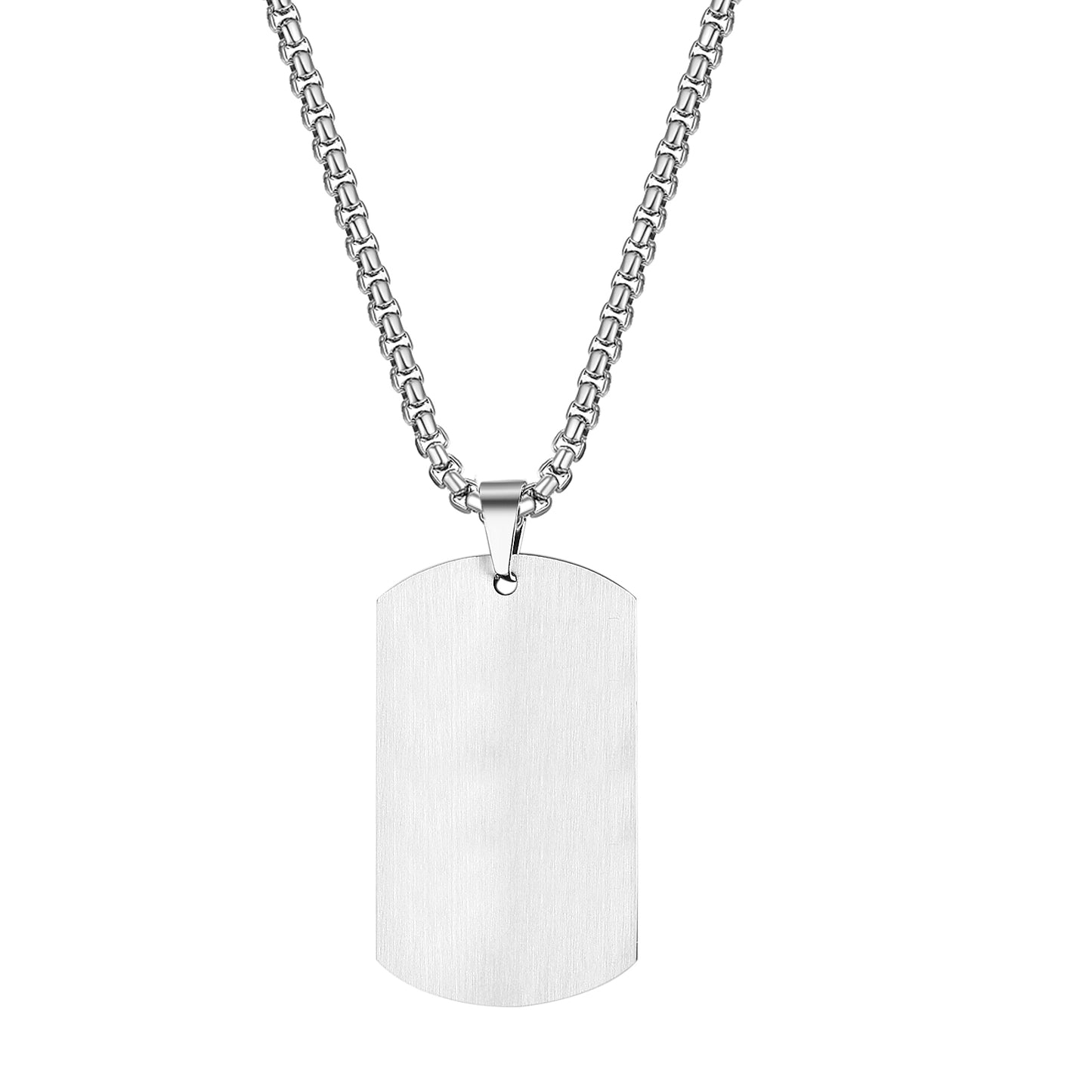 Personalized Photo Text Picture Custom Engraved Dog Tag Pendant Necklace - Boniskiss