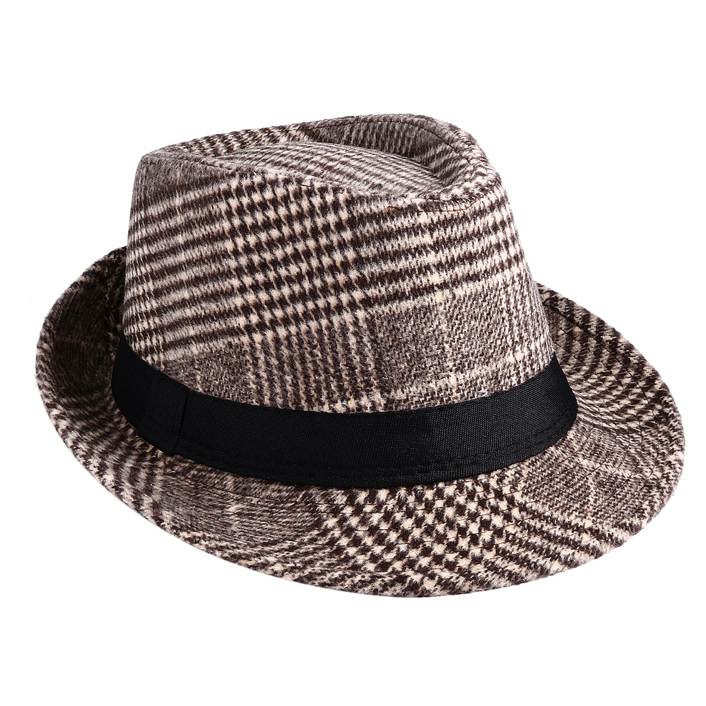 Khaki Classic Manhattan Gangster Trilby Fedora Hat | Size M-L- Boniskiss