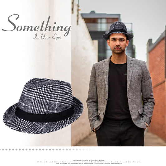 Light Gray Classic Manhattan Gangster Trilby Fedora Hat | Size M-L- Boniskiss