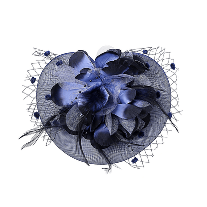 Boniskiss Vintage Tea Party Bridal Fascinator Veil Feather Headpiece Hat