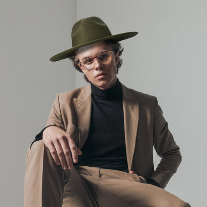 Western Style Fedora Felt Cowboy Hat - Boniskiss