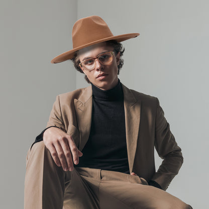 Western Style Fedora Felt Cowboy Hat - Boniskiss