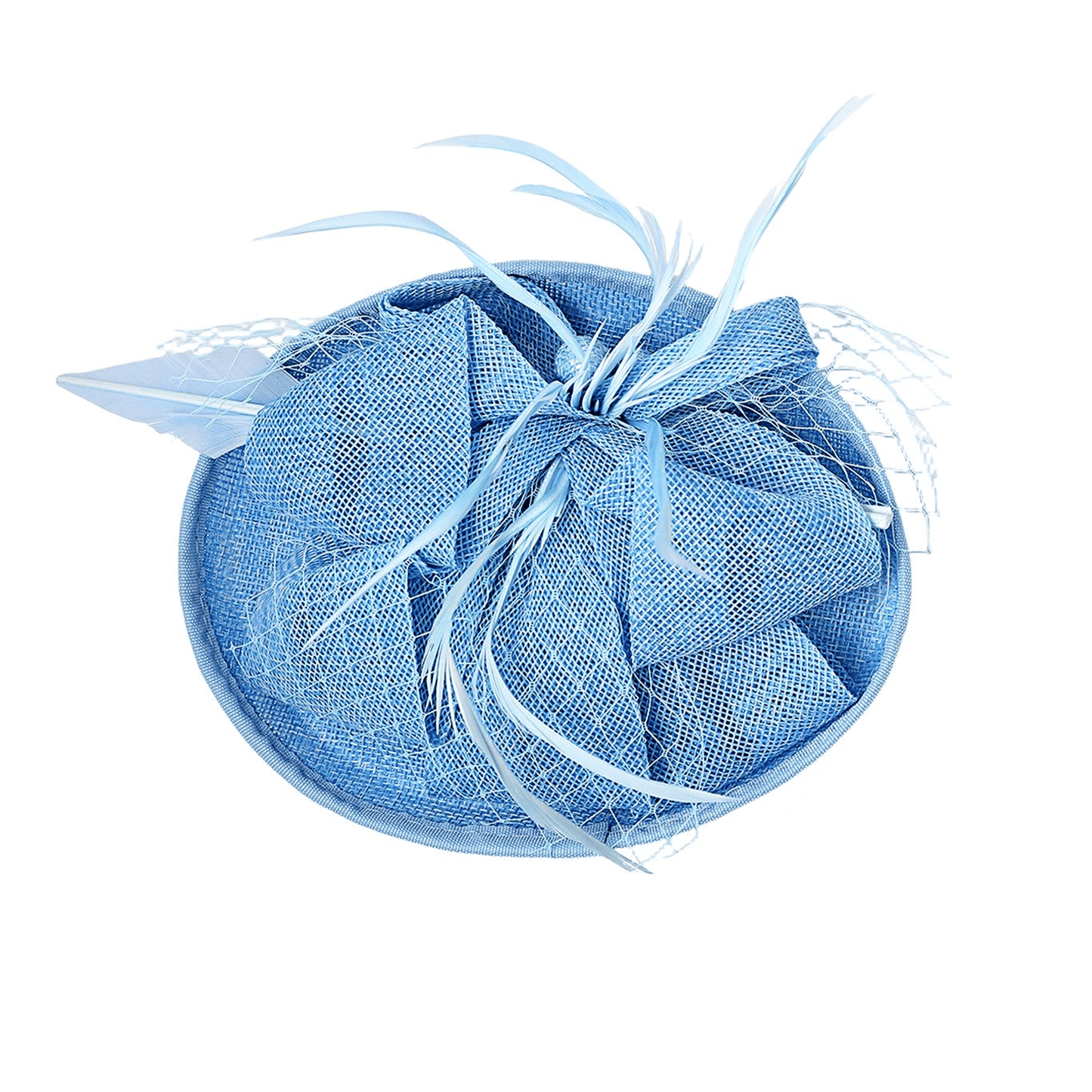 Boniskiss Elegant Veil Feather Fascinator Mini Top Hat