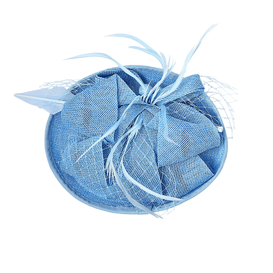 Boniskiss Elegant Veil Feather Fascinator Mini Top Hat