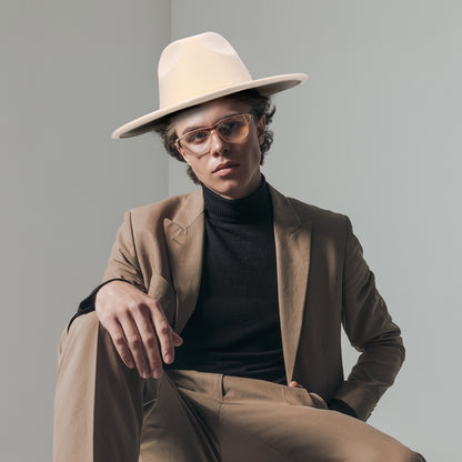 Western Style Fedora Felt Cowboy Hat - Boniskiss