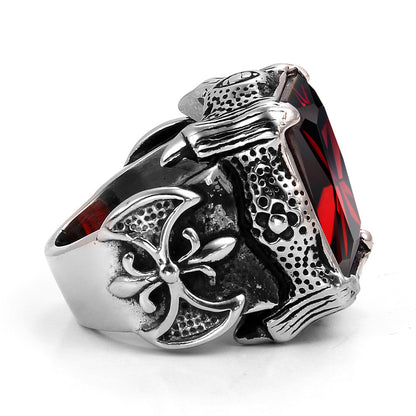 Boniskiss #12 Vintage Style Stainless Steel Wedding Band Dragon Claw Biker Men's Engagement Ring