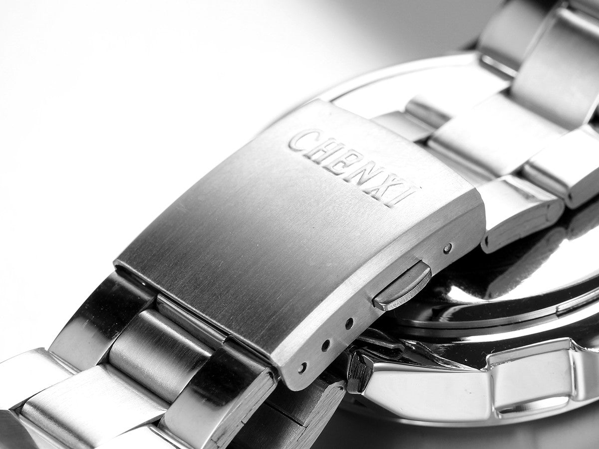 Boniskiss Mens Stainless Steel Classic Wrist Watch Blue Dial