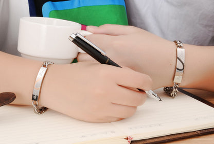 Boniskiss Men,Women's Real Love Heart Stainless Steel Bracelet Valentine Love Couples Wedding Engagement Promise