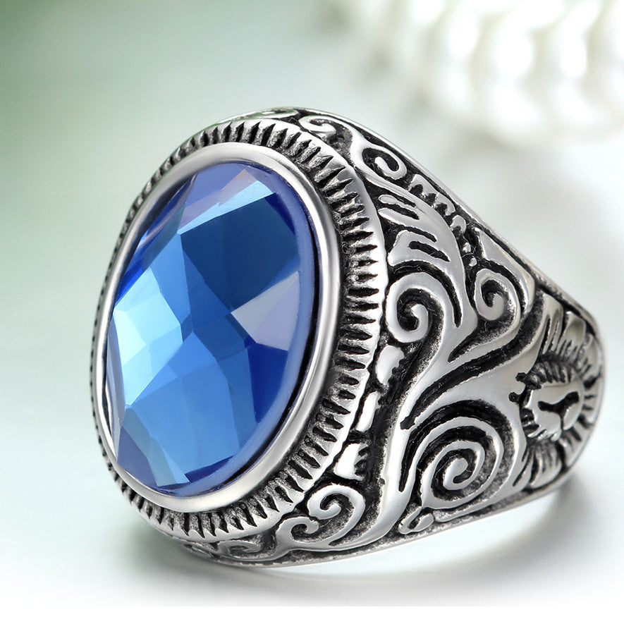 Boniskiss Mens Stainless Steel Ring Classic Vintage Gothic