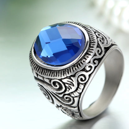 Boniskiss Mens Stainless Steel Ring Classic Vintage Gothic