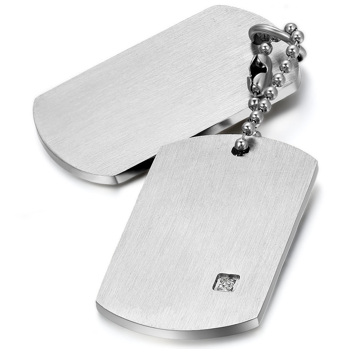 Personalized Engraved Stainless Steel Necklace with Plain Pendant - Boniskiss