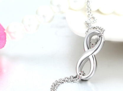 Boniskiss Stainless Steel Handmade Charm 8 Shape Infinity Love Bracelet for Girls Women Mother's Day Gift