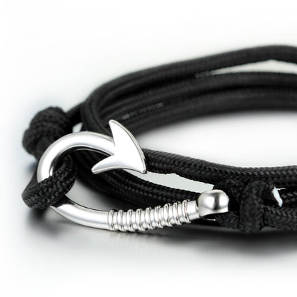 Boniskiss Fish Hook Wrap Nylon Rope Bracelet