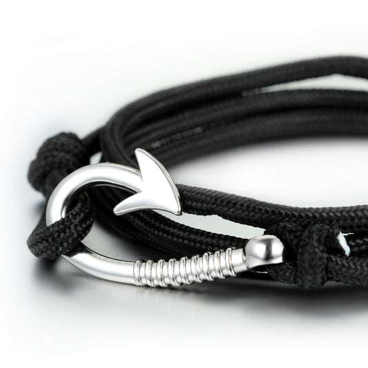 Boniskiss Fish Hook Wrap Nylon Rope Bracelet