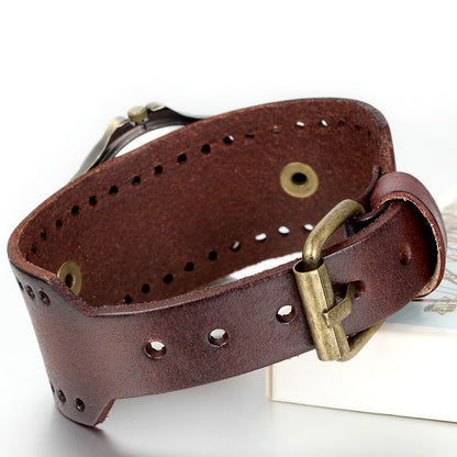 Boniskiss Leather Band Wtach with Roman Number